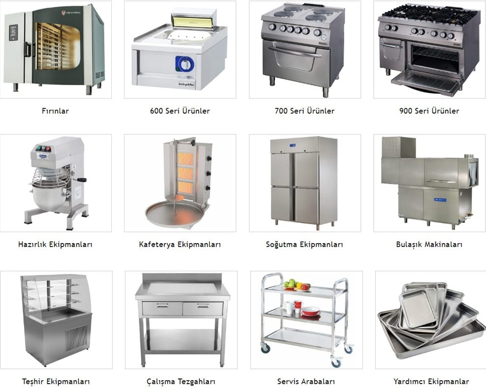 Endüstriyel Mutfak Ekipmanları 12 Sanayi Tipi Mutfak Ekipmanları , Endüstriyel Mutfak Malzemeleri Alanya
