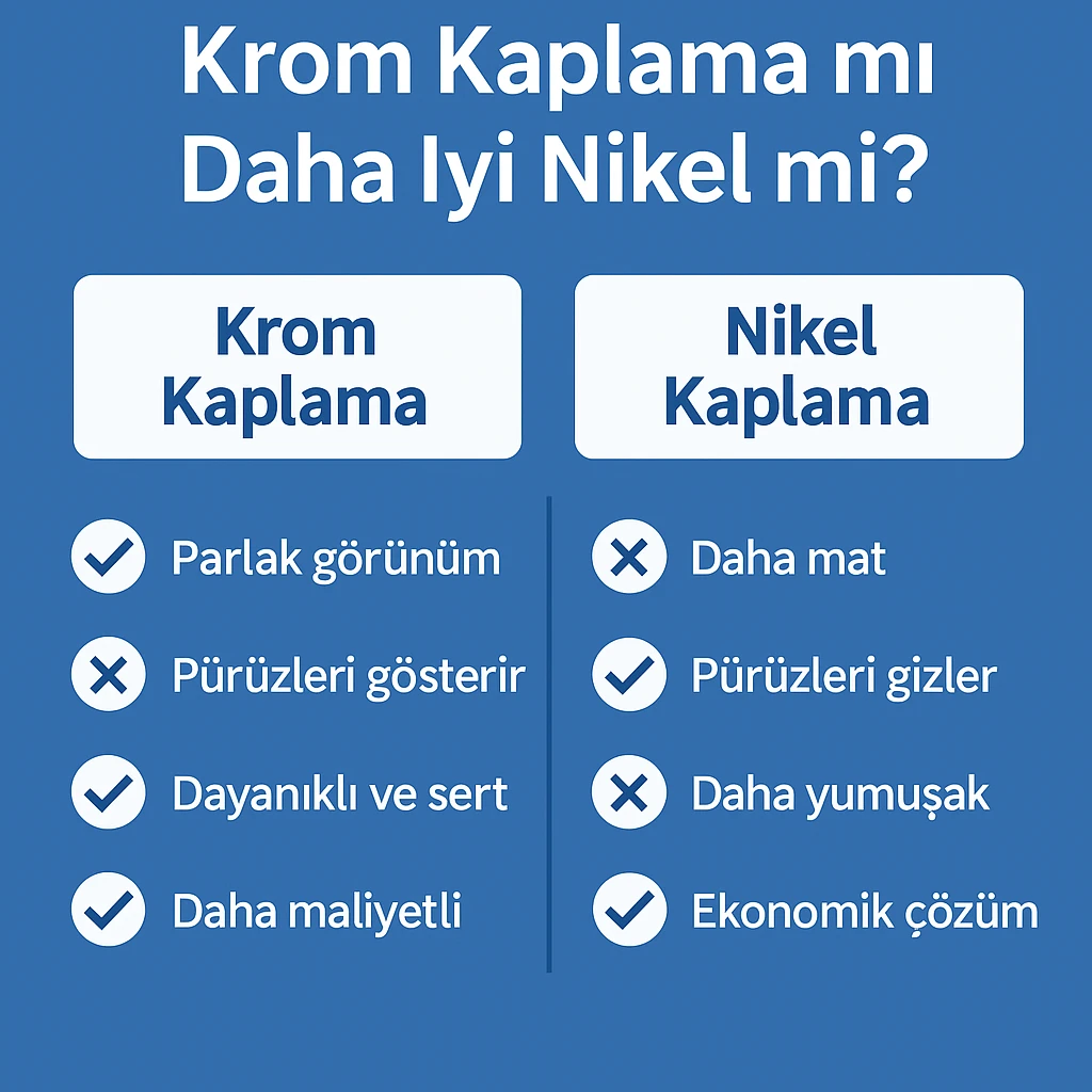 krom kaplamamı nikel kaplamamı daha iyi
